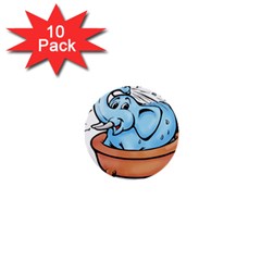 Elephant Bad Shower 1  Mini Buttons (10 Pack)  by Amaryn4rt