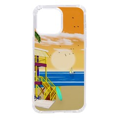 Vector Graphic Clipart Beach House Iphone 14 Pro Max Tpu Uv Print Case by Sarkoni