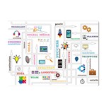 Illustrations Startup Business Organization Crystal Sticker (A4) Front