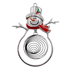 Spiral Eddy Route Symbol Bent Metal Snowman Ornament by Amaryn4rt