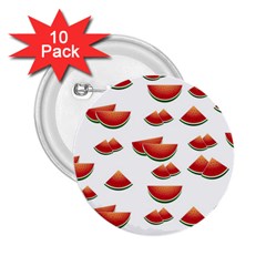 Summer Watermelon Pattern 2 25  Buttons (10 Pack)  by Dutashop