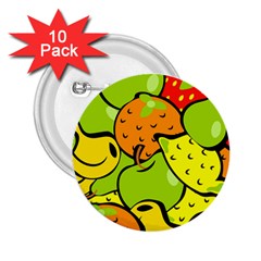 Fruit Food Wallpaper 2 25  Buttons (10 Pack)  by Dutashop