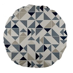 Geometric Triangle Modern Mosaic Large 18  Premium Flano Round Cushions by Amaryn4rt