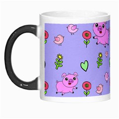 Flower Pink Pig Piggy Seamless Morph Mug by Ravend