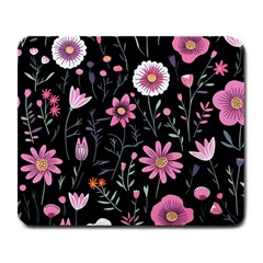 Flowers Pattern Large Mousepad by Ravend