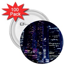 Black Building Lighted Under Clear Sky 2 25  Buttons (100 Pack)  by Modalart