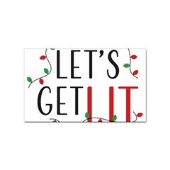 Let s Get Lit Christmas Jingle Bells Santa Claus Sticker (rectangular) by Ndabl3x