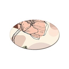 Abstract Flower Leaves Pattern Sticker Oval (10 Pack) by Grandong
