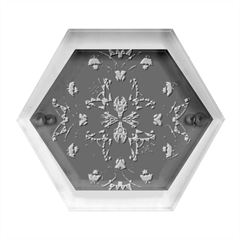 Fractal Fractal Art Texture Hexagon Wood Jewelry Box by Sarkoni