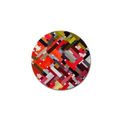 Maze Mazes Fabric Fabrics Color Golf Ball Marker (10 Pack) by Sarkoni