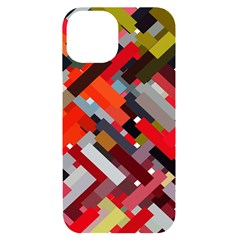 Maze Mazes Fabric Fabrics Color Iphone 14 Black Uv Print Case by Sarkoni