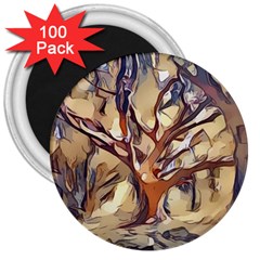 Tree Forest Woods Nature Landscape 3  Magnets (100 Pack) by Sarkoni