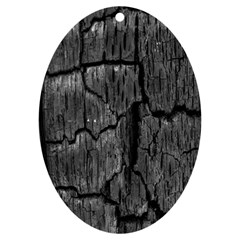 Coal Charred Tree Pore Black Uv Print Acrylic Ornament Oval by Amaryn4rt