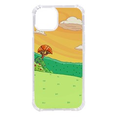 Green Field Illustration Adventure Time Multi Colored Iphone 14 Tpu Uv Print Case by Sarkoni