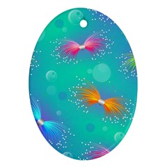 Non Seamless Pattern Blues Bright Oval Ornament (two Sides) by Dutashop