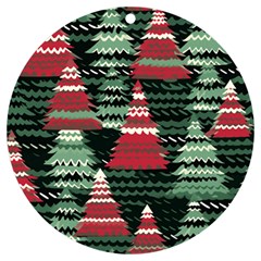 Christmas Trees Uv Print Acrylic Ornament Round by Modalart
