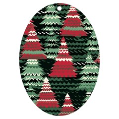 Christmas Trees Uv Print Acrylic Ornament Oval by Modalart