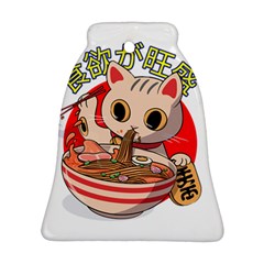 Ramen Cat Noodles Cute Japanes Ornament (bell) by Modalart