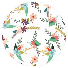 Floral Backdrop Pattern Flower Uv Print Acrylic Ornament Round by Ravend