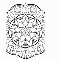Mandala Drawing Dyes Page Small Garden Flag (two Sides) by Ravend