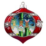Cartoon Game Games Starry Night Doctor Who Van Gogh Parody Metal Snowflake And Bell Red Ornament Front