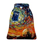 Tardis Starry Night Doctor Who Van Gogh Parody Ornament (Bell) Front