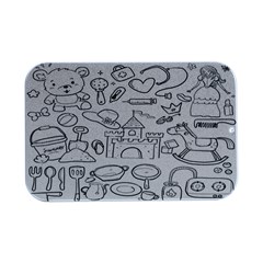 Baby Hand Sketch Drawn Toy Doodle Open Lid Metal Box (silver)   by Pakjumat