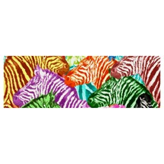 Zebra Colorful Abstract Collage Banner And Sign 12  X 4  by Amaryn4rt