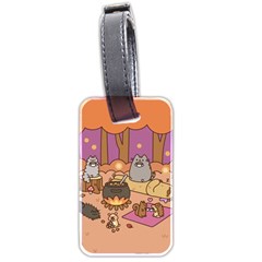 Pusheen Cute Fall The Cat Luggage Tag (two Sides) by Modalart