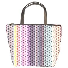 Triangle Stripes Texture Pattern Bucket Bag by Pakjumat