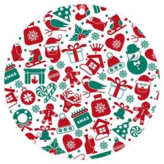 Background Vector Texture Christmas Winter Pattern Seamless Uv Print Acrylic Ornament Round by Pakjumat