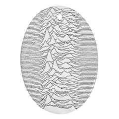 Joy Division Unknown Pleasures Ornament (oval) by Maspions