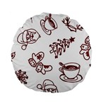 Red And White Christmas Breakfast  Standard 15  Premium Round Cushions Front
