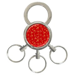Holy Night - Christmas Symbols  3-ring Key Chain by ConteMonfrey