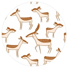 Seamless Deer Pattern Design Uv Print Acrylic Ornament Round by Hannah976