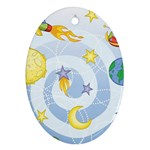 Science Fiction Outer Space Oval Ornament (Two Sides) Front