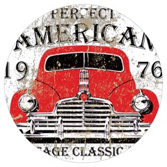 Perfect American Vintage Classic Car Signage Retro Style Uv Print Acrylic Ornament Round by Sarkoni