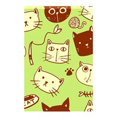 Cute Hand Drawn Cat Seamless Pattern Shower Curtain 48  X 72  (small)  by Bedest