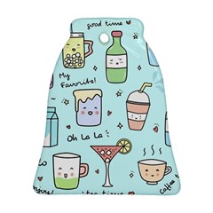 Drinks Cocktails Doodle Coffee Ornament (bell) by Apen