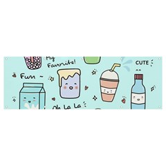 Drinks Cocktails Doodle Coffee Banner And Sign 12  X 4  by Apen