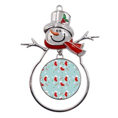 Christmas Pattern Metal Snowman Ornament by Apen