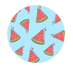 Watermelon Fruit Pattern Tropical Mini Round Pill Box by Apen