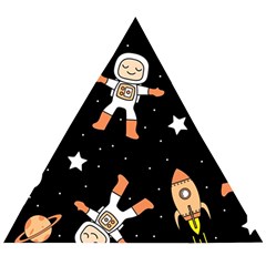 Astronaut Space Rockets Spaceman Wooden Puzzle Triangle by Ravend