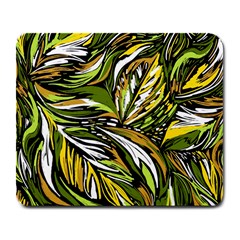 Foliage Pattern Texture Background Large Mousepad by Ravend