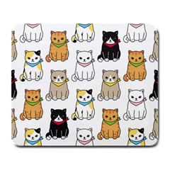 Cat Kitten Seamless Pattern Large Mousepad by Grandong