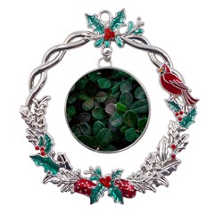 Dark Nature , Nature, Edeg Metal X mas Wreath Holly Leaf Ornament by nateshop