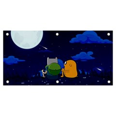Adventure Time Jake And Finn Night Banner And Sign 6  X 3  by Sarkoni
