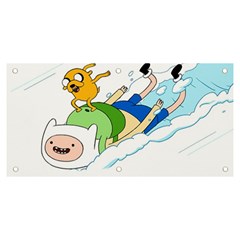 Adventure Time Finn And Jake Snow Banner And Sign 6  X 3  by Sarkoni