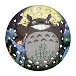 Illustration Anime Cartoon My Neighbor Totoro Round Filigree Ornament (Two Sides) Front
