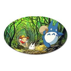 Anime My Neighbor Totoro Jungle Oval Magnet by Sarkoni